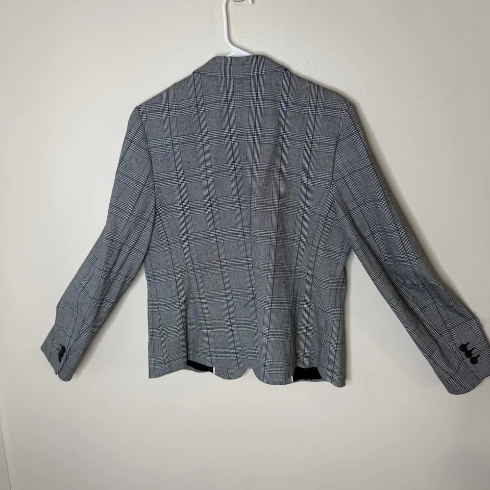 Banana Republic Black and Grey Blazer Size 14